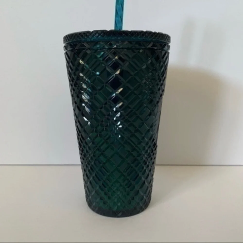 NWT. Starbucks 2021 Holiday Jeweled Cold Tumbler Green/Blue 16oz Grande